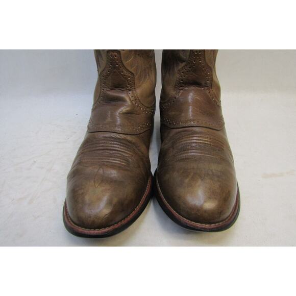 Ariat Mens Size 9 D Brown Leather Stockman Cowboy Western Boots main image 6
